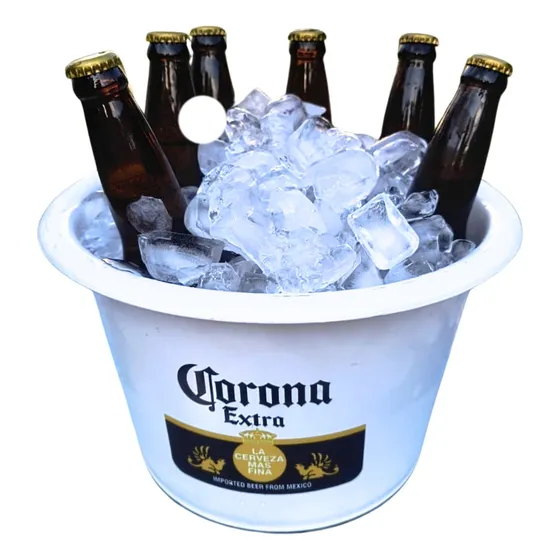 Kit 03 Baldes De Plástico Resistente P/ Cervejas Corona