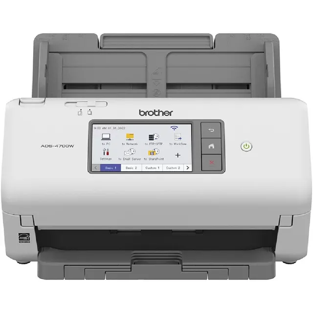 Escáner Brother Ads4700w Dúplex 40 Ppm / 80 Ipm, Wifi Color Blanco