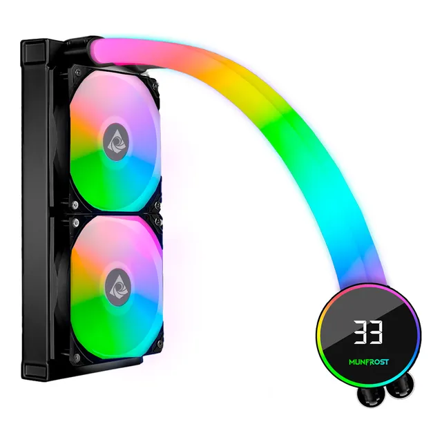 Enfriamiento Liquido Munfrost Moon River Negro Mfecraib Led Rgb