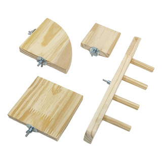 Plataforma Madeira Pássaros Calopsita Roedores Hamster 4pçs Plataforma Madeira Pássaros Calopsita Roedores Hamster 4pçs