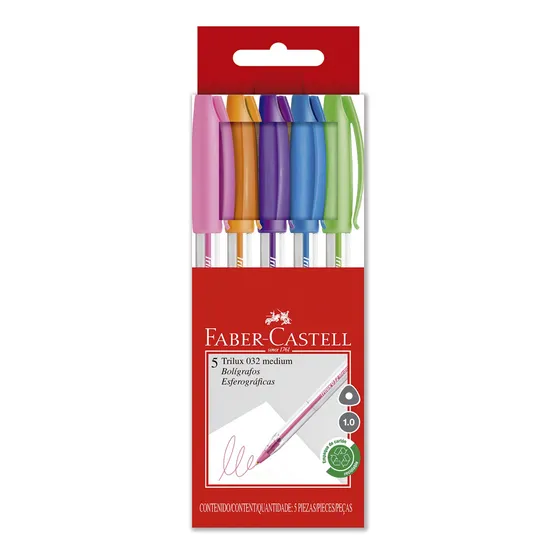 Bolígrafo Trilux 032 M Faber-castell X5 Colores