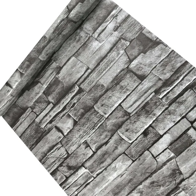 Rollo Entero Papel Pared Adhesivo Empapelar 10 Metros Piedra