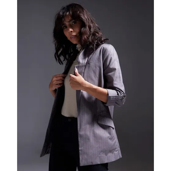 Blazer Mujer Seven   Gris Algodón 28400038-9071