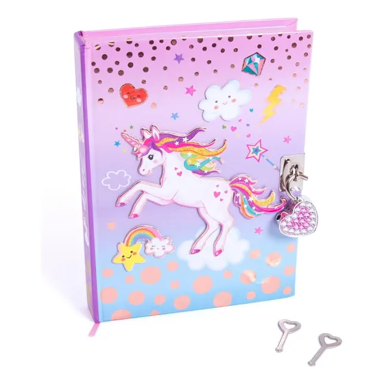 Diario Secreto Hot Focus Unicorn Con Candado ' Cuaderno De 7