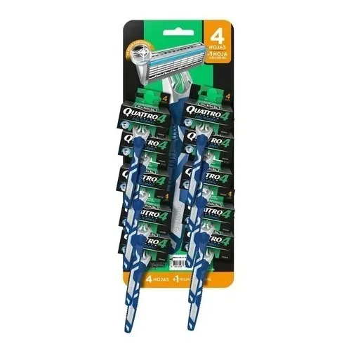 Schick Quattro Titanium Máquina De Afeitar Tira X10un Csc