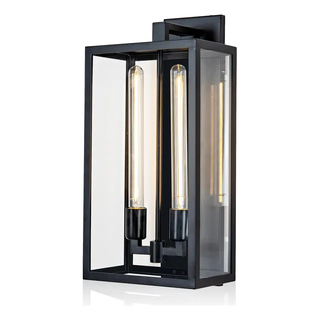 Luz Pared Para Exterior Aplique S 21  Casa Color Negro Campo