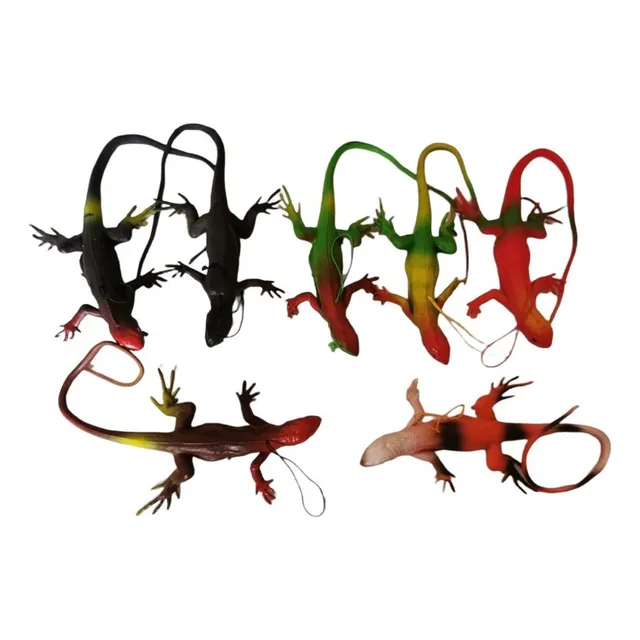Generic 6 Lagartijas De Goma 30 Cm Broma Decoración Juguete