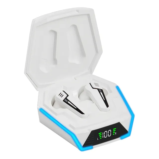 Twg11w Audifono Monster True Wireless Gamer Blanco Color Negro