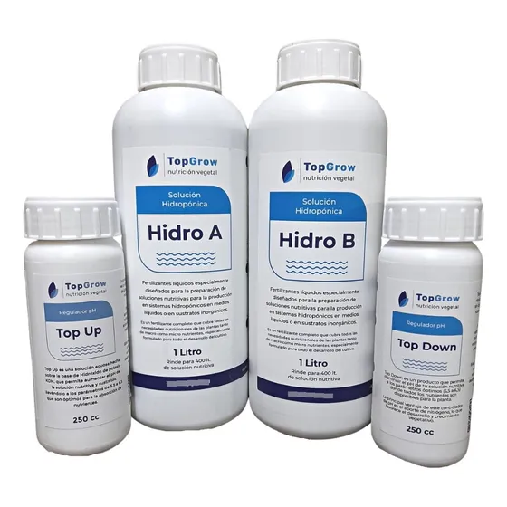 Solución Nutritiva A+b 1 Litro+ Ph Sube + Ph Baja Hidroponía