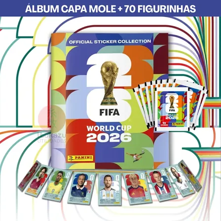 Kit Album Copa Do Mundo Fifa 2026 Capa Mole + Figurinhas 70
