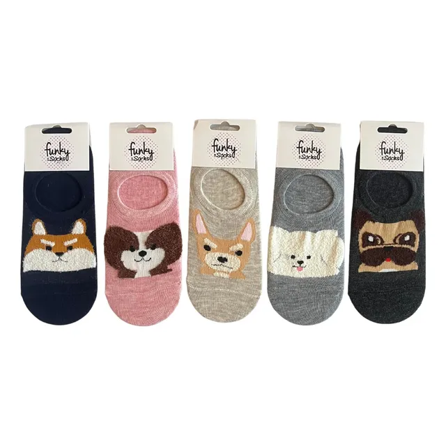 Pack 5 Calcetines Cortos Invisibles Mujer Diseños Surtidos 