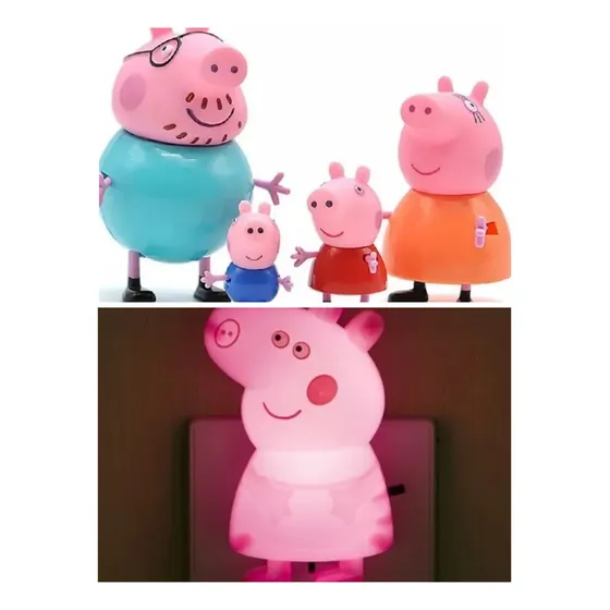 Peppa Pig George Pack Familia + Lámpara Led Veladora