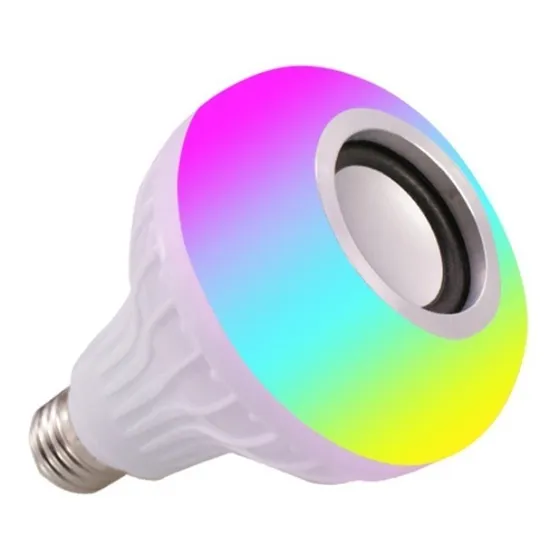 Foco Led Rgb  Con Bocina Bluetooth Y Control Remoto