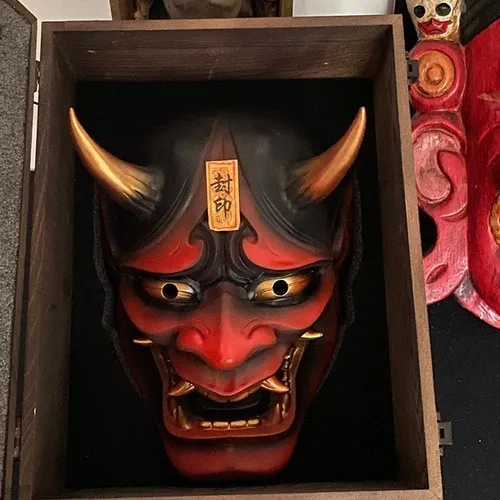 Máscara De Látex Samurai Tío Oni Halloween Cosplay 2023