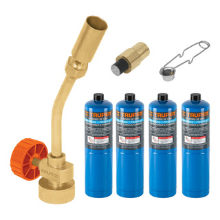 Kit Mechero Manual + 4 Cil. Propano + Encendedor + Piedra Kit Mechero Manual + 4 Cil. Propano + Encendedor + Piedra