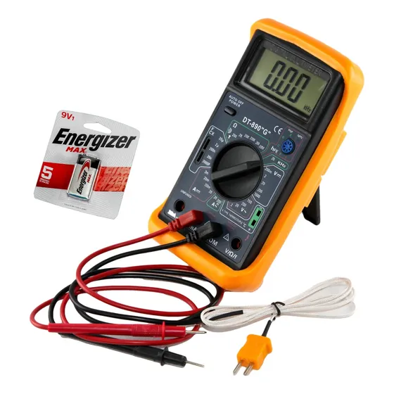 Multimetro Capacimetro Tester M890g Temperatura + 9v 1° Htec