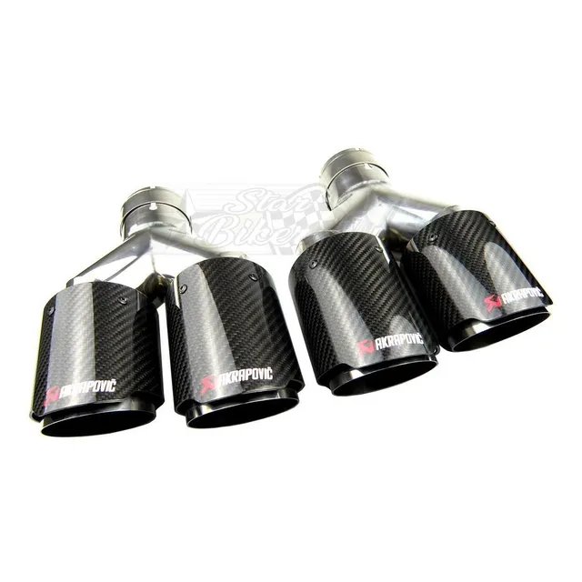 Puntera Para Exosto Fibra De Carbono Akrapovick Doble Salida