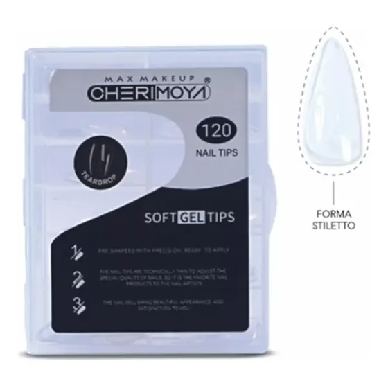 Tips Para Soft Gel Almendra 120 Un. Cherimoya