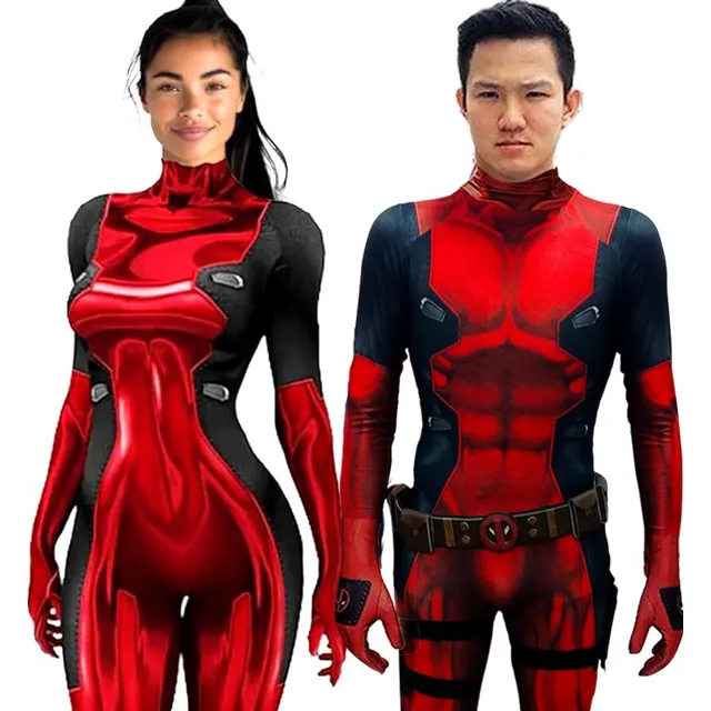 Disfraz Enterizo Dead Pool Cosplay Manga Anime Traje Lycra Sin Máscara