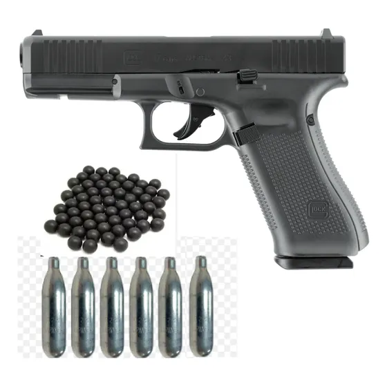 Kit Pistola Glock 17 Traumatica Blowback Balin Cal 43 Co2