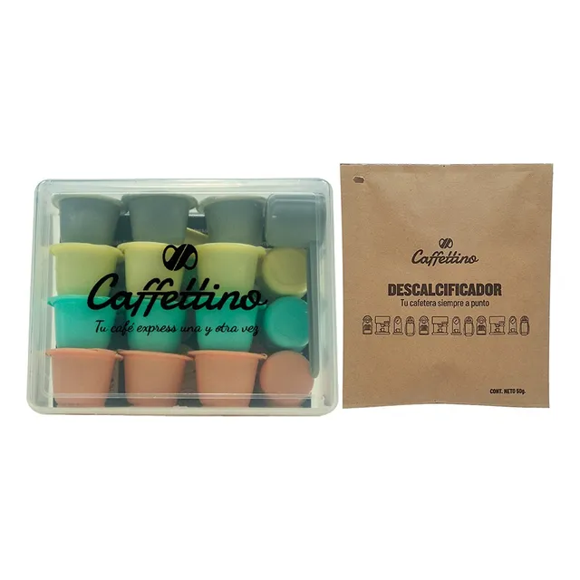 Capsula Nespresso Recargablex12 Caffettino + Descalcificador