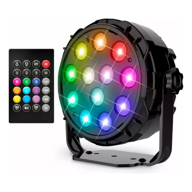 Mini Proton Luz 12 Led Rgb Dj Dmx Efectos Multicolor Om1012