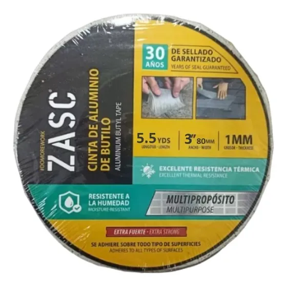 Cinta Impermeable Aluminio De Butilo 5 Metros X 8 Cm 