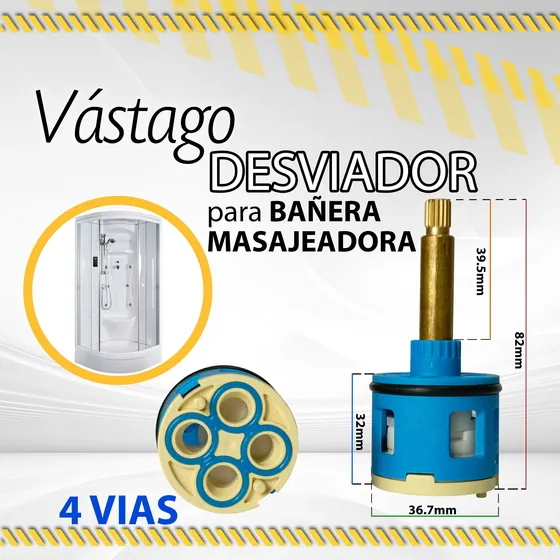 Vastago Desviador Para Bañera Masajeadora Azul / Vip146