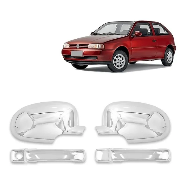 Kit Gol G2 1995 1996 1997 Cromado Para Maçaneta Retrovisor