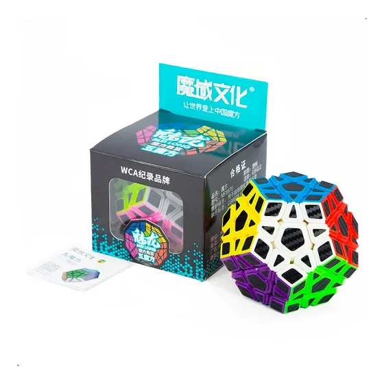 Cubo Moyu Megaminx Dodecaedro Moyu 3x3 Fibra De Carbono Multicolor