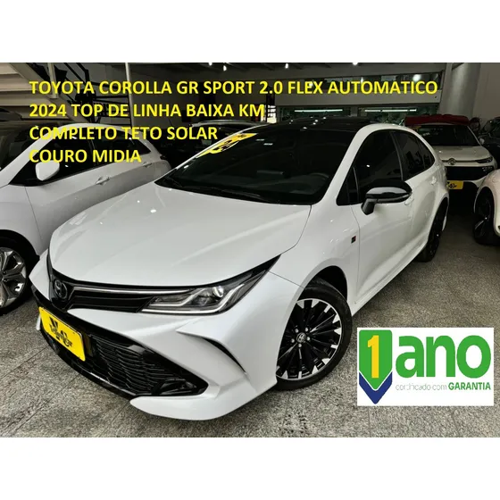 Toyota Corolla Gr-sport 2.0 Flex Automatica 2024 Completo Teto Top Baixa Km