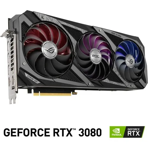 Placa de vídeo Nvidia Asus ROG Strix GeForce RTX série 30 ROG-STRIX-RTX3080-O10G-V2-GAMING