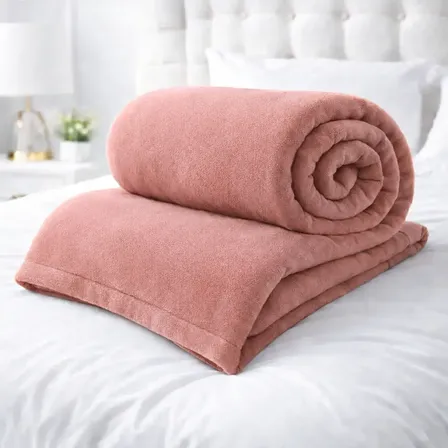 Cobertor Manta Casal Soft Macio Inverno Toque Aveludado Rosê Liso 650 G Rosê