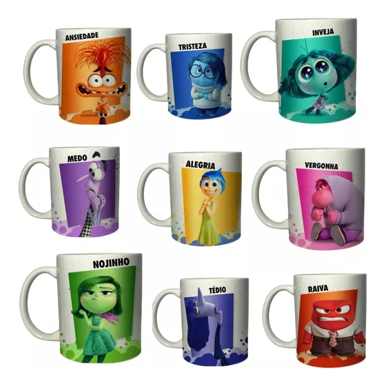 Caneca 325ml Divertidamente Porcelana Divertida Filme Barato