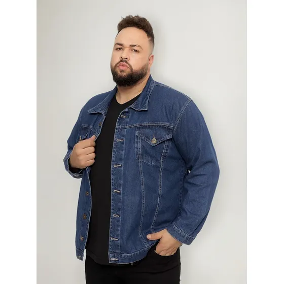Jaqueta Masculina Jeans Premium Plus Size G1 G2 G3 48 50 52