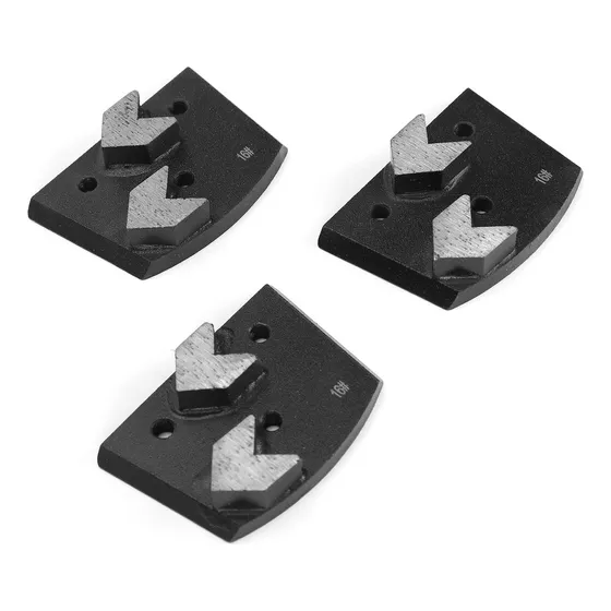 3pcs Diamante Moagem Bloco Forma Seta 2 Dentes Concreto