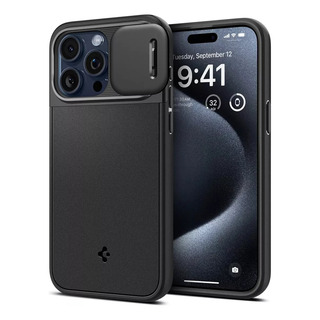 Funda Para iPhone 15 Pro Spigen Optik Armor Cubre Camara Funda Para iPhone 15 Pro Spigen Optik Armor Cubre Camara