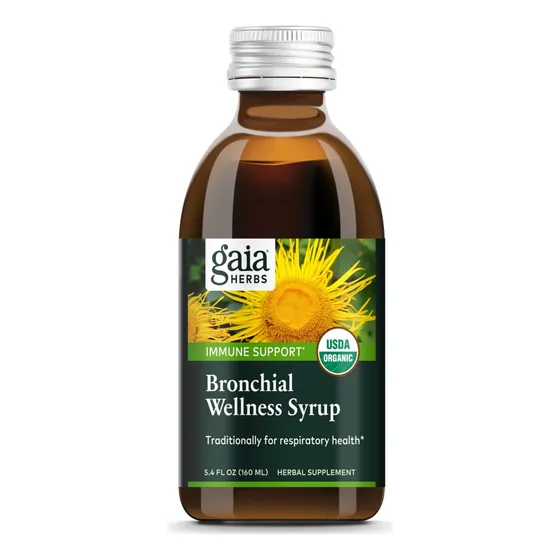 Sirope De Bienestar Bronquial Gaia Herbs, Suplemento De Apoy
