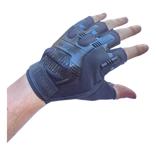Guantes Tacticos Dedo Cortado Con Proteccion De Goma