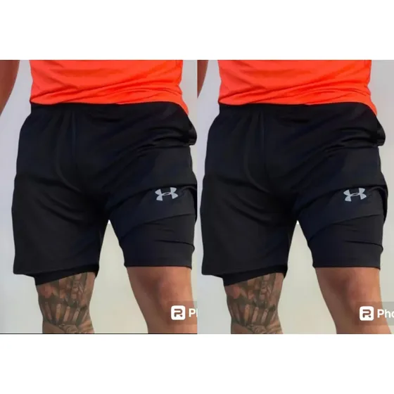 Pack X2 Short Con Calza Entrenamiento Hombre Rfs