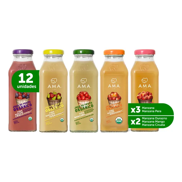 Pack Mix 12 Jugos Ama Orgánico 300cc