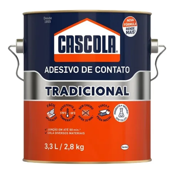 Cascola Cola Contato 2,8kg Sem Cheiro Sapateiro Sem Toluol