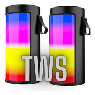 Kit De Dos Bocinas Tws Bluetooth Luz Led Bateria Recargable Kit De Dos Bocinas Tws Bluetooth Luz Led Bateria Recargable