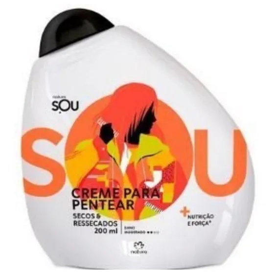 Creme P/ Pentear Natura Sou Cabelos Secos E Ressecados 200ml