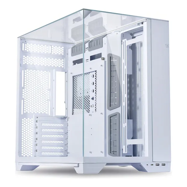 Gabinete Lian Li O11 Vision Gamer, torre media, vidrio e-ATX, color blanco