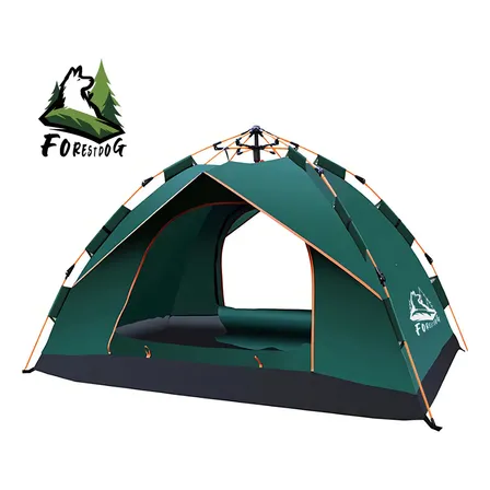 Forestdog Barraca Camping 3-4 Pessoas Automática Acampamento Barraca Para Acampar, 210*200*135cm Tecido Oxford, Verde