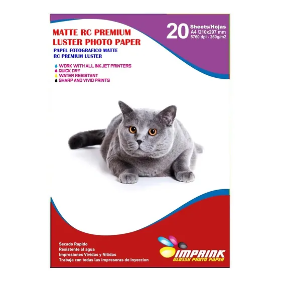 Papel Foto Premium Rc Luster A4\u002F260g\u002F20 Hojas | Cuotas sin interés
