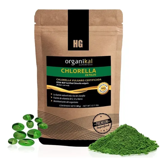 Suplemento En Polvo Hg Laboratorios Chlorella De 50g