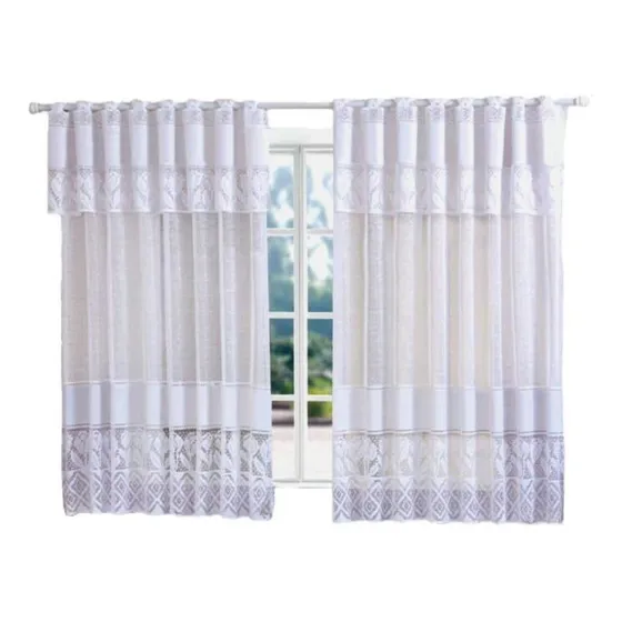 Cortina De Renda Para Cozinha Sala ou Quarto 2,60m X 1,30m