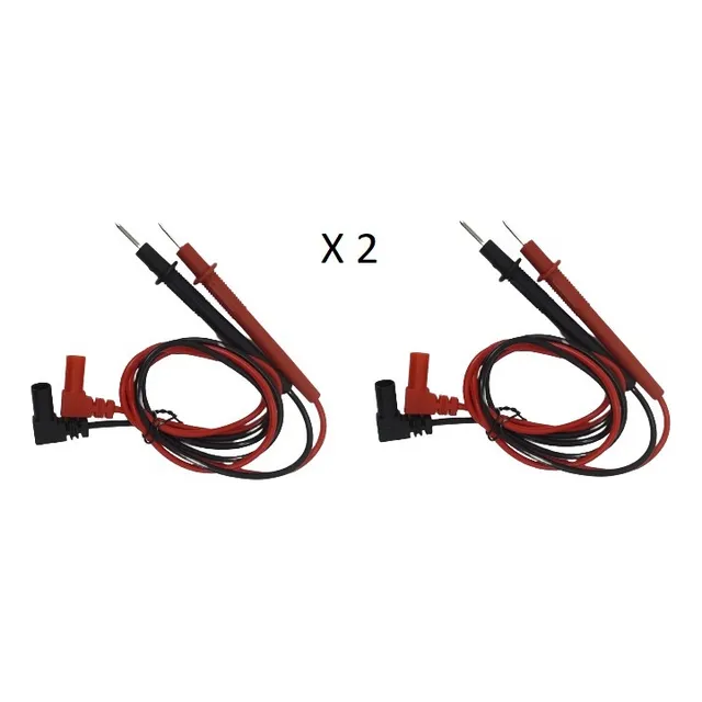 Cables Voltiamperimetro 2 Piezas Rojo Y Negro X2 Unidades